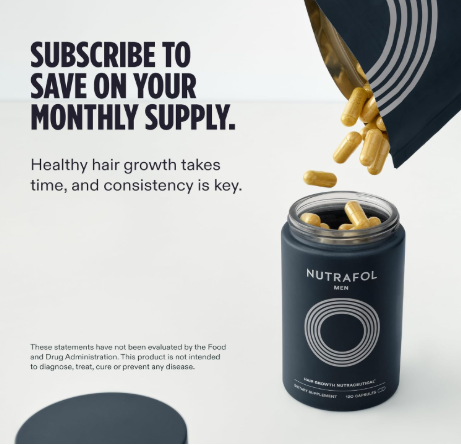 Nutrafol Men’s Hair Growth Supplement   (1 Month Supply)